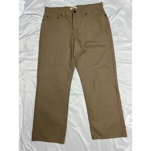 Blue Mountains Mens Duck Canvas Work Pants Brown 36x30 Straight Leg Utility